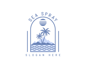 Summer Tree Beach logo design