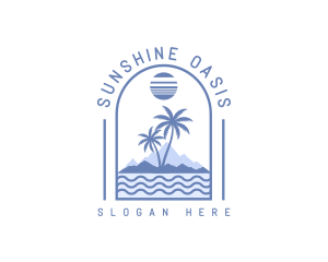 Summer Tree Beach logo design