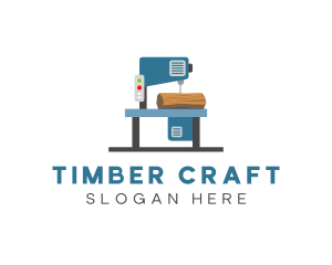 Woodcraft - Table Saw Woodcutter logo design