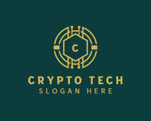 Blockchain - Currency Cryptography Fintech logo design