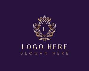 Elegant Crown Crest Logo