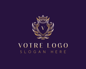Elegant Crown Crest Logo