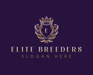 Elegant Crown Crest logo design