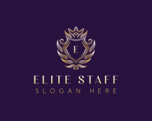 Elegant Crown Crest logo design