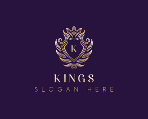 Elegant Crown Crest logo design