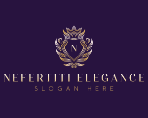 Elegant Crown Crest logo design