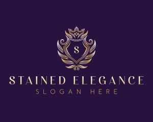 Elegant Crown Crest logo design