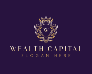 Elegant Crown Crest logo design