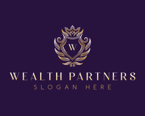 Elegant Crown Crest logo design