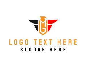 Wings - Military Eagle Badge logo design