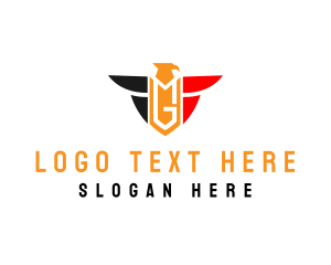 Flying - Military Eagle Badge logo design