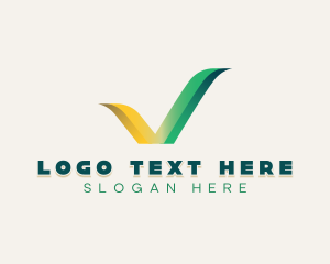 Business Consultant Letter V Logo