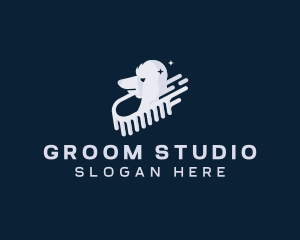 Groom - Dog Grooming Brush logo design