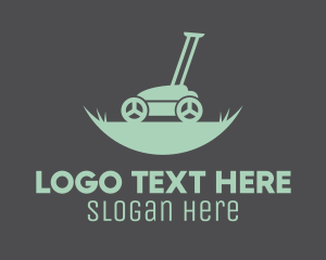 Grass Lawn Mower Logo