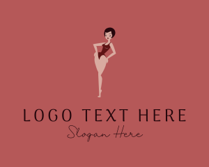 Beauty Queen - Sexy Swimwear Woman logo design