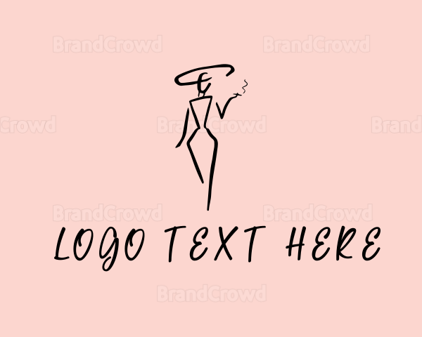 Minimalist Fashion Woman Logo