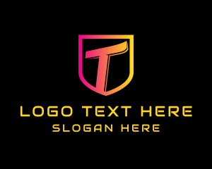 Firm - Shield Marketing Studio Letter T logo design