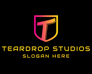 Shield Marketing Studio Letter T logo design