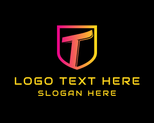 Digital Marketing - Shield Marketing Studio Letter T logo design