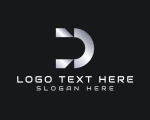 Metallic Business Brand Letter D Logo