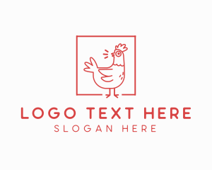 Quirky Farm Chicken Logo