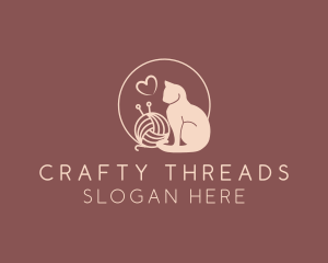 Cat Yarn Ball logo design