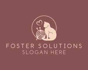 Foster - Cat Yarn Ball logo design