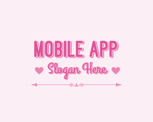 Dating App - Cute Heart Valentine logo design