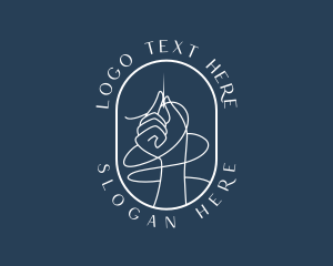 Thread - Hand Needle String logo design