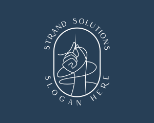 Strand - Hand Needle String logo design