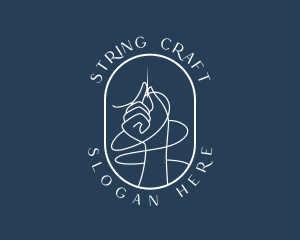 String - Hand Needle String logo design