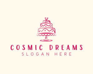 Red Velvet - Sweet Dessert Cake logo design