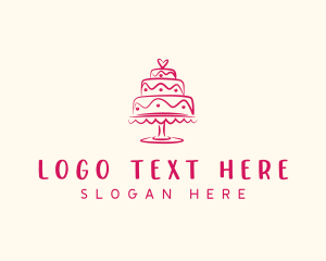 Baker - Sweet Dessert Cake logo design