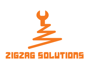 Zigzag Wrench Repair logo design