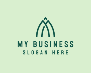 Minimalist Business Letter M logo design