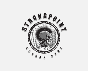 Punk Skull Rockstar Logo