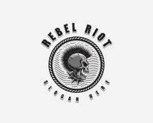 Punk - Punk Skull Rockstar logo design