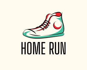 Hipster Sneakers Shoes  logo design