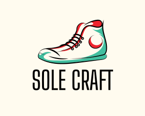 Hipster Sneakers Shoes  logo design