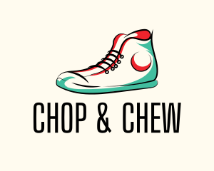 Shoe Repair - Hipster Sneakers Shoes logo design