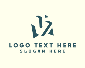 Teal - Creative Shadow Letter V logo design