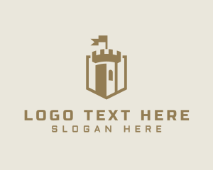 Minimalist - Medieval Tower Fortress logo design