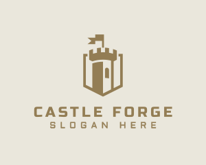 Medieval Tower Fortress logo design