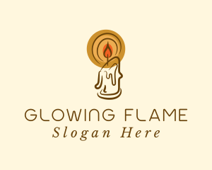 Melting Candlestick Light logo design