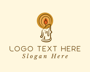 Religious - Melting Candlestick Light logo design