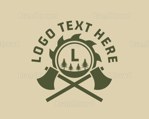 Axe Log Woodworking Logo