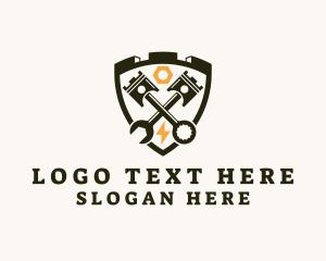 Worker - Shield Mechanic Tools logo design