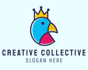 Creative Crown Bird  logo design