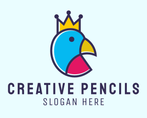 Creative Crown Bird  logo design