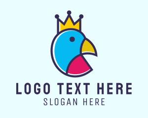 Magpie - Creative Crown Bird logo design
